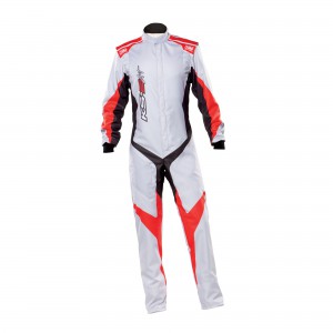 Adult Karting Suit/Race/Rally One Piece Cordura Suit Go Kart Racing Suit Black & Orange, XL 